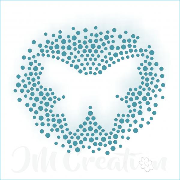 Stanzschablone - Schmetterling in Punkten